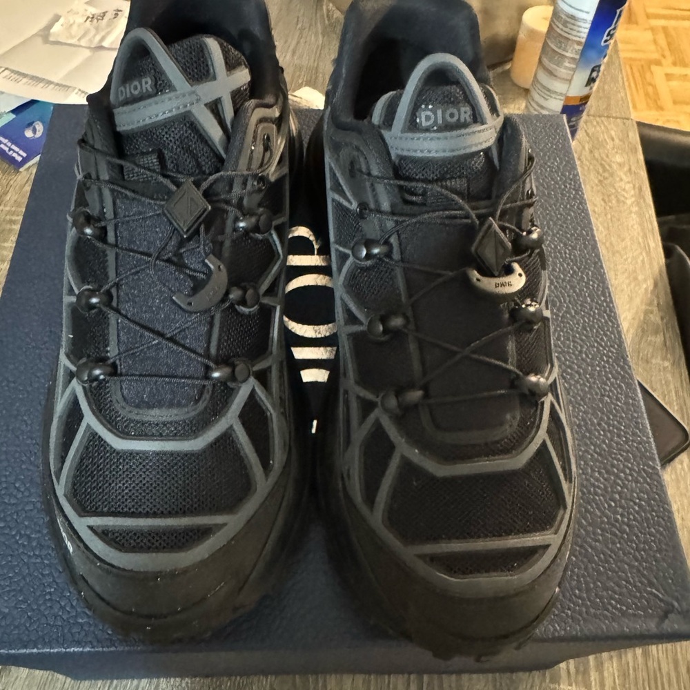 Dior Men's Charcoal and Black Sneakers